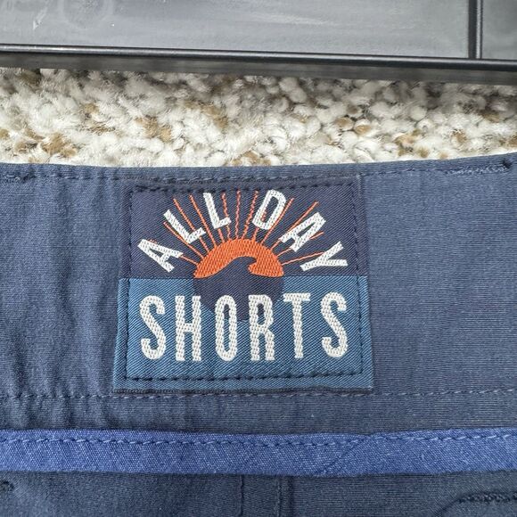 Faherty Shorts Men 35 Blue All Day Short Performance Tech Stretch Hybrid Outdoor - Picture 8 of 12